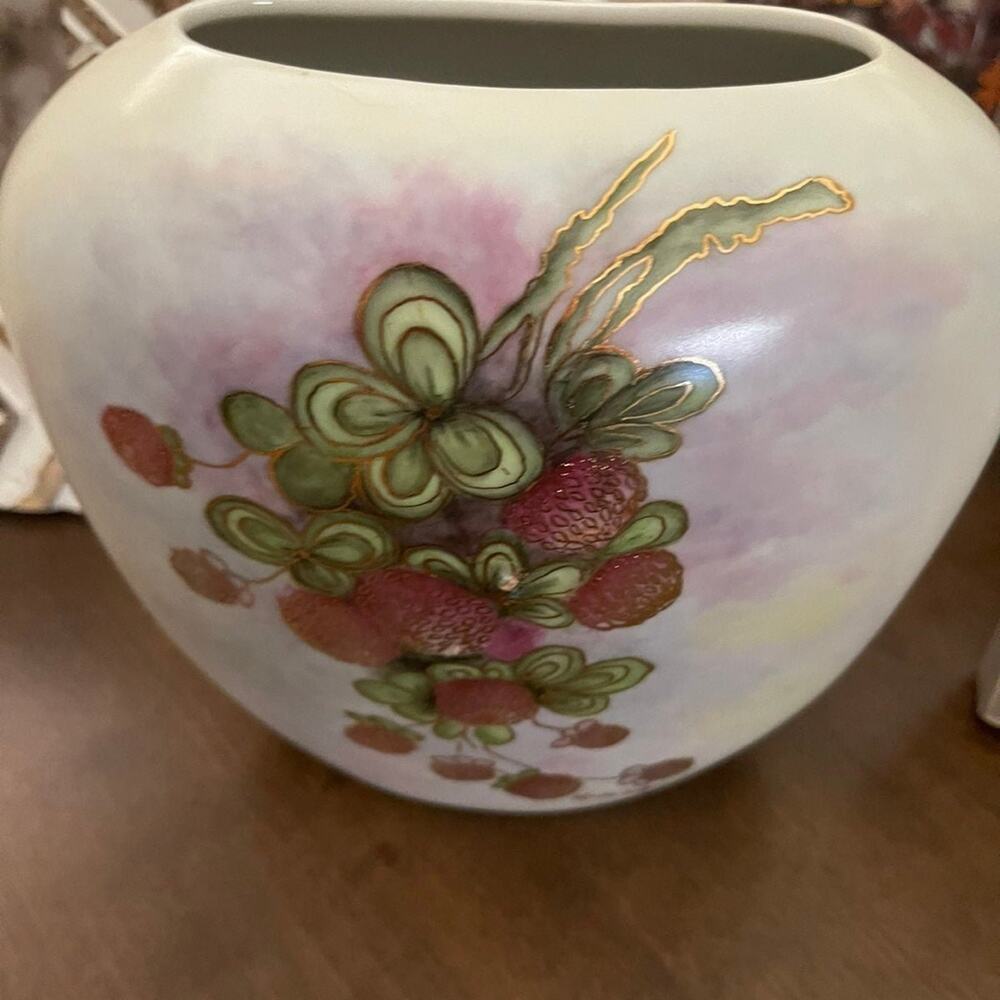 Ceramic Vase Vintage 80's Raspberries